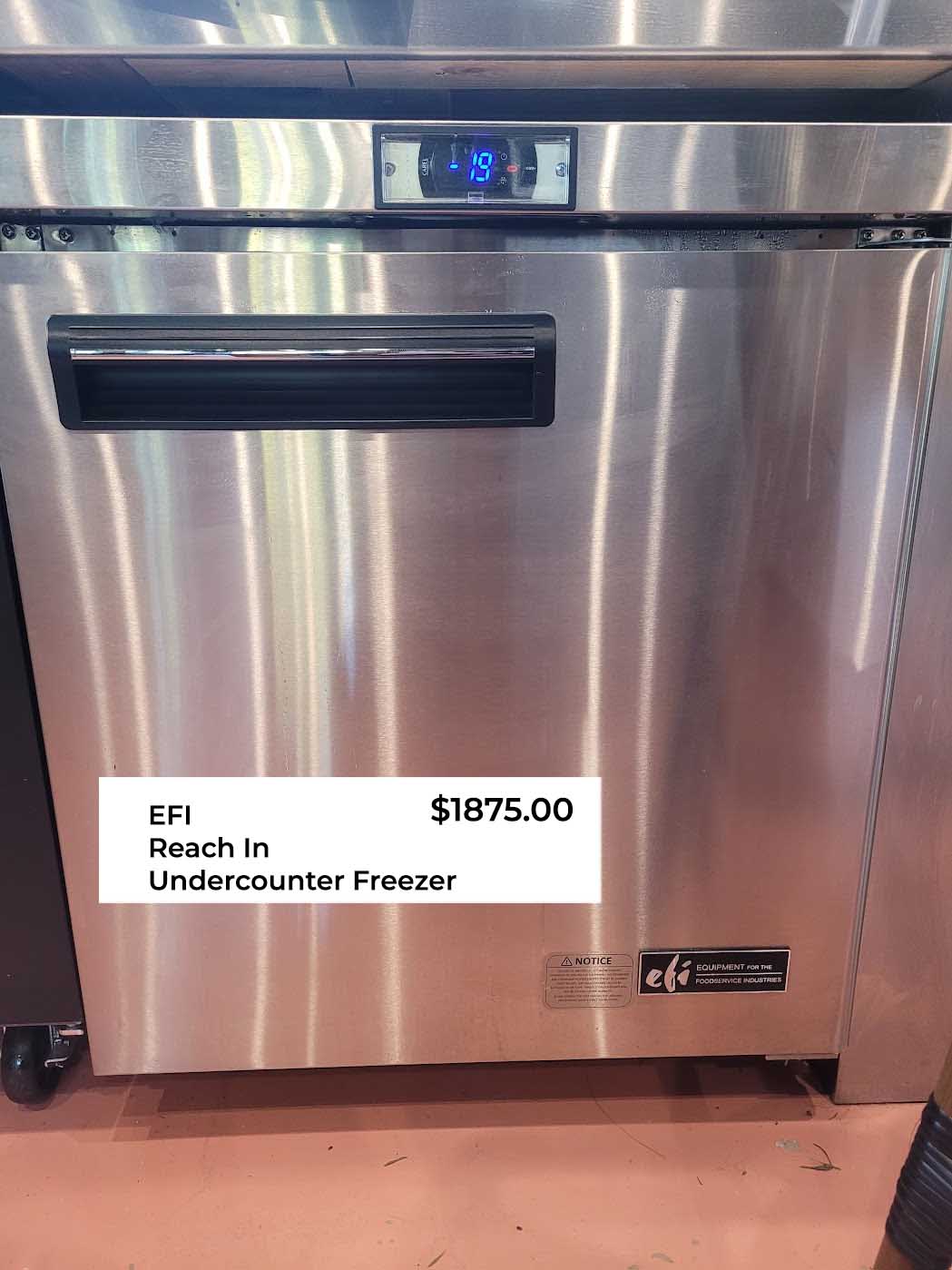 efi reach in undercounter freezer